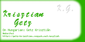 krisztian getz business card
